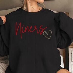 San Francisco 49Ers Niners Football Unisex Crewneck Black Sweatshirt